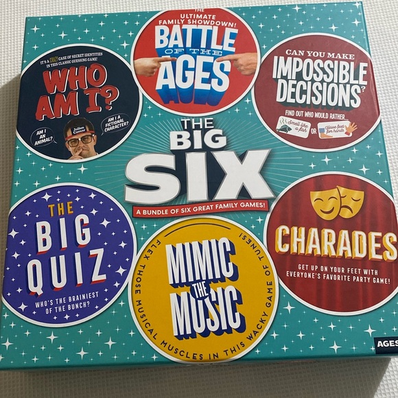 Other - The Big SIX Bundle of Six Great Family Board Games 6 Games in One New Sealed Box